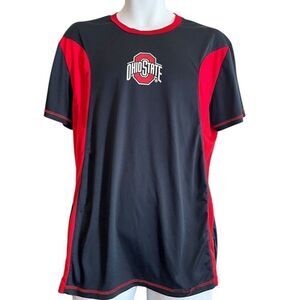 Mens Large Ohio State Black Jersey Shirt Short Sleeve Varsity Authentic Apparel